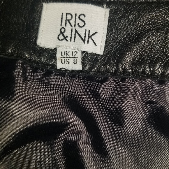 Iris & Ink Leather Skirt - Picture 4 of 5